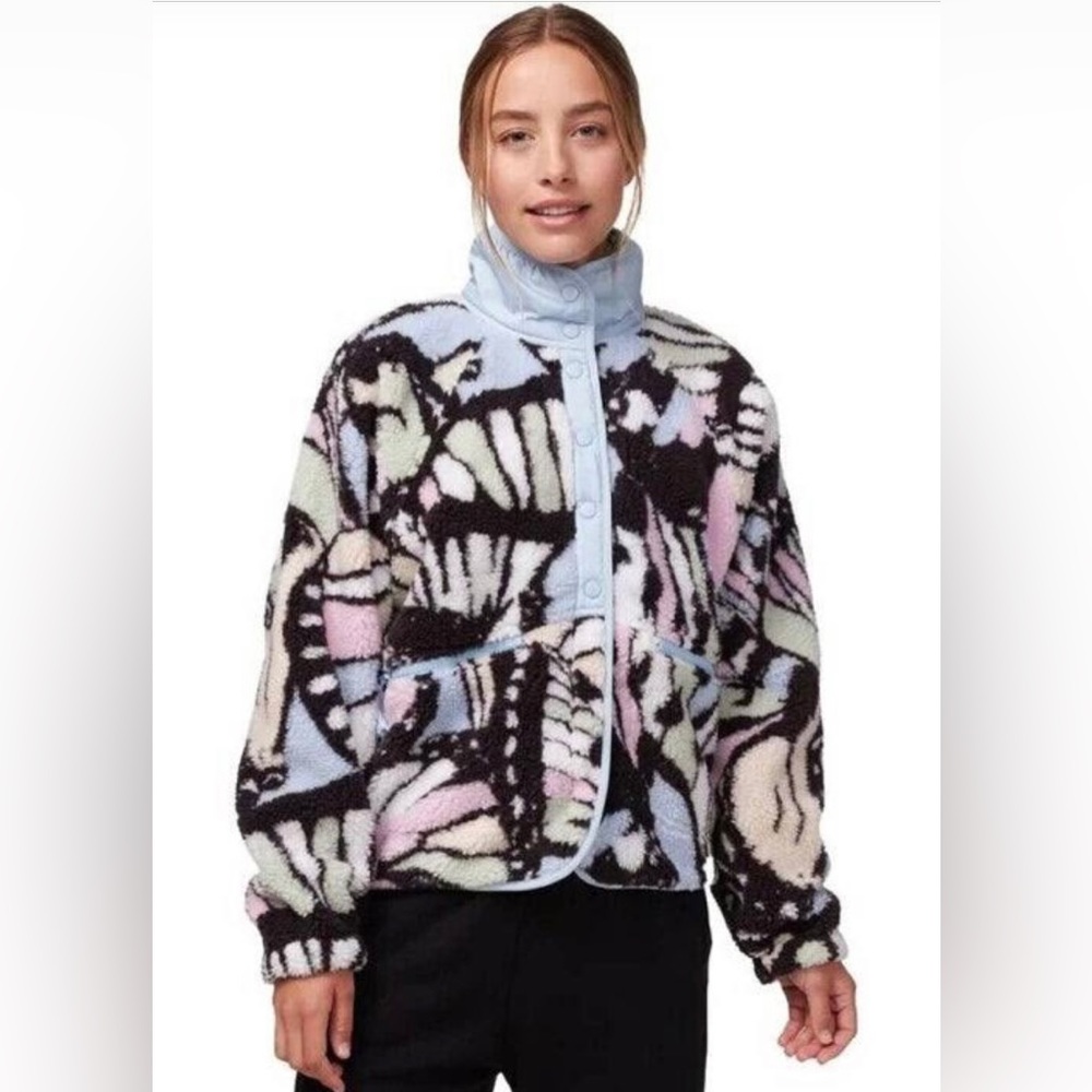 Free People Movement Rickie Ridge Jacket In Butterfly Print Size XS Oversized